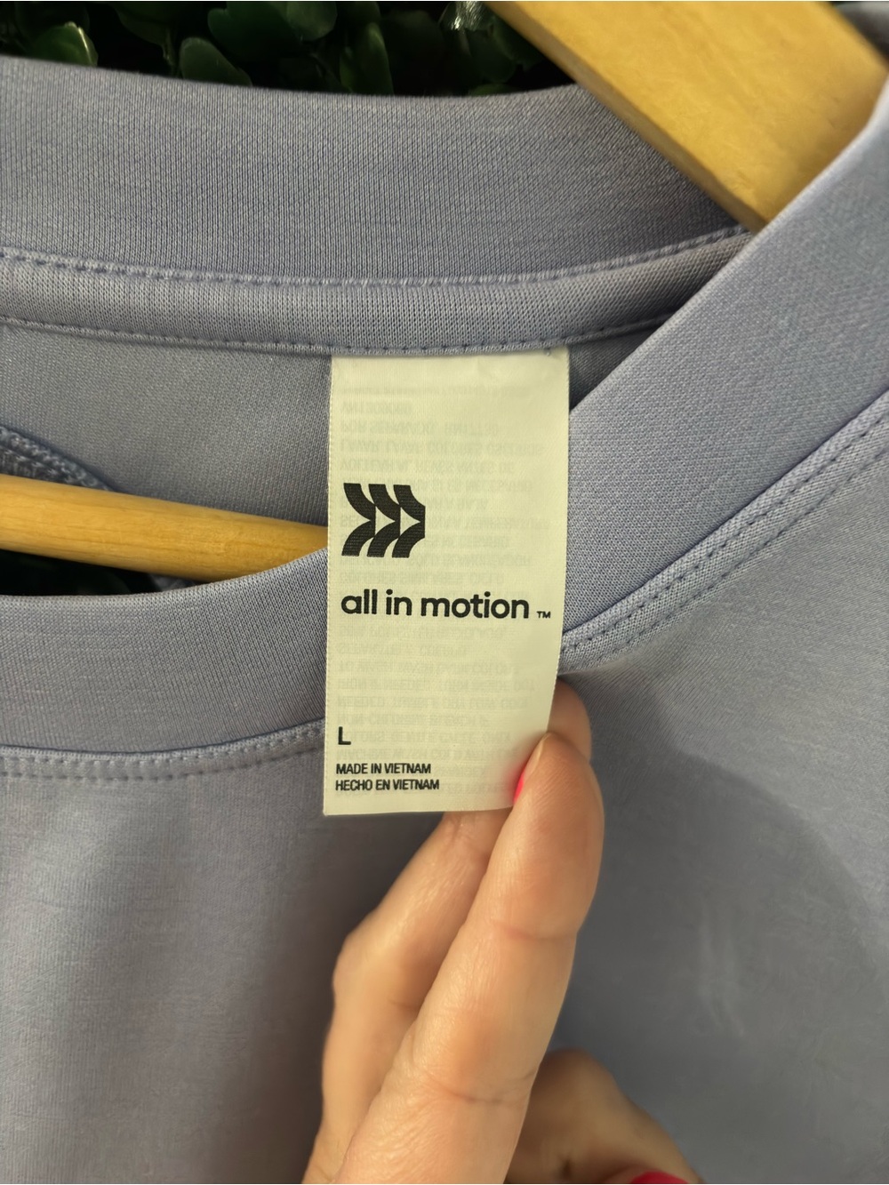 NWOT Sz L All in Motion Open Back Cropped Sweatshirt Iridescent Lilac Lavender - Picture 3 of 4